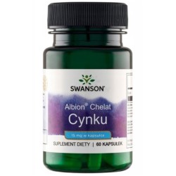 Swanson Albion Chelat Cynku 15 mg 60 k