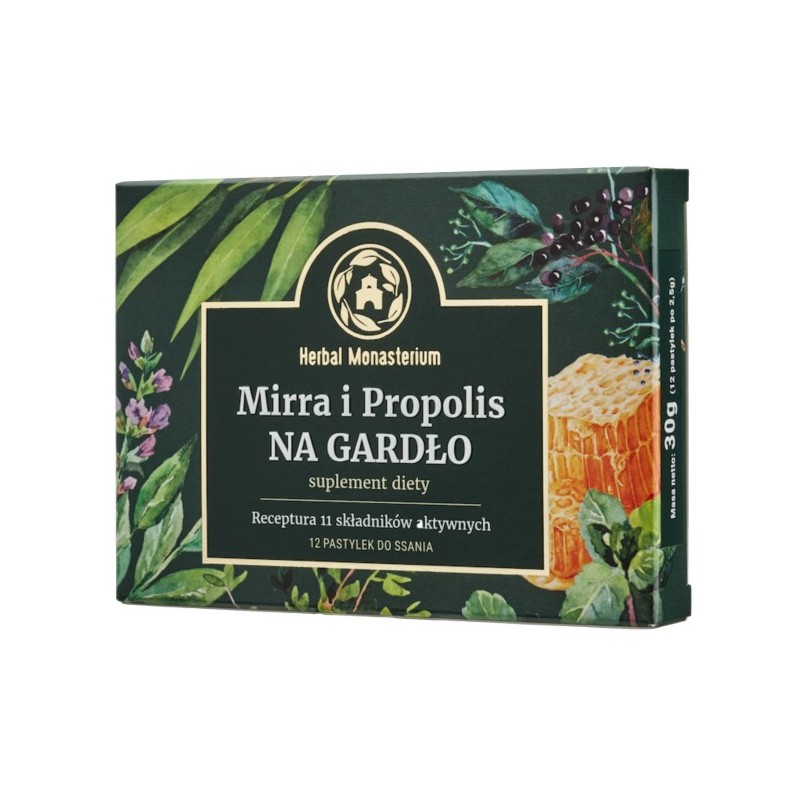Herbal Monasterium Mirra i Propolis na gardło 12 p