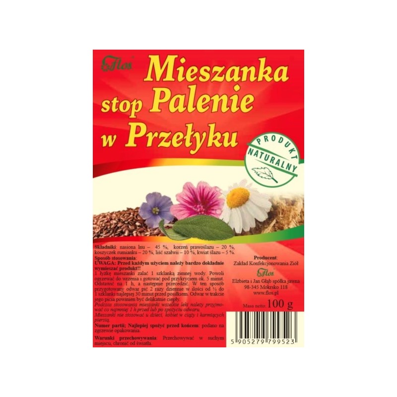 Flos Mieszanka Stop Palenie W Przełyku 100G