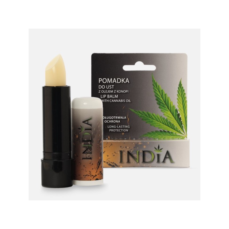 India Pomadka Do Ust Z Olejem Z Konopi 3,8 G