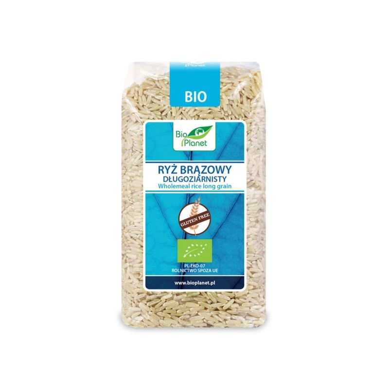 BIO PLANET Ryż brązowy długoziarnisty BIO 500
