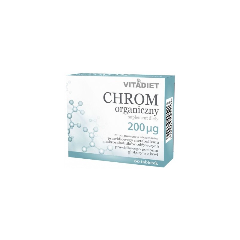 Vitadiet Chrom Organiczny 200 Mcg 60 Tabl.