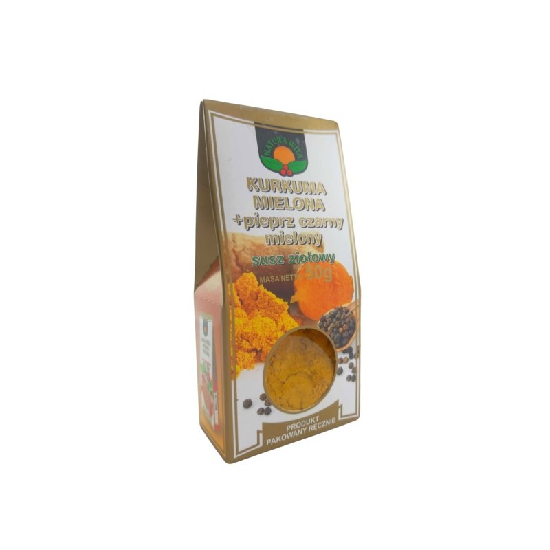 Natura Wita Kurkuma Mielona Z Pieprzem Czarnym 50G