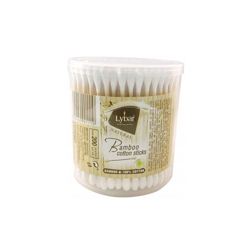 Lybar Patyczki bambusowe pudełko okrągłe 200 szt