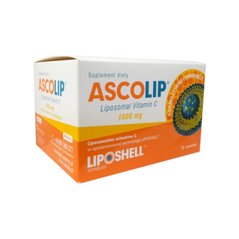 Ascolip Liposomal Witamina C smak cytryny-pomarań