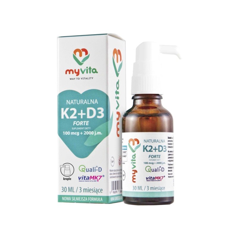 Myvita Witamina K2+ D3 2000 Naturalna Krople 30 Ml