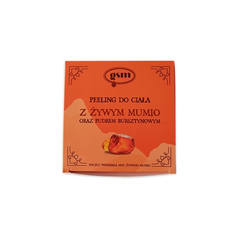GSM Peeling do ciała z żywym mumio oraz bursztynem