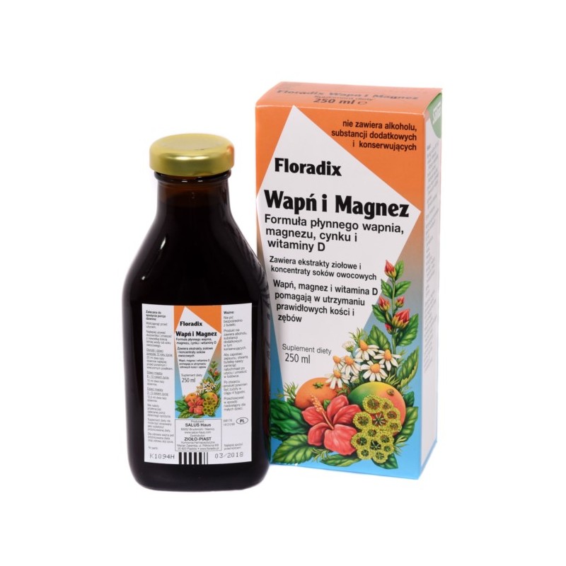 Zioło-Piast Floradix Wapń I Magnez 250 Ml Płyn