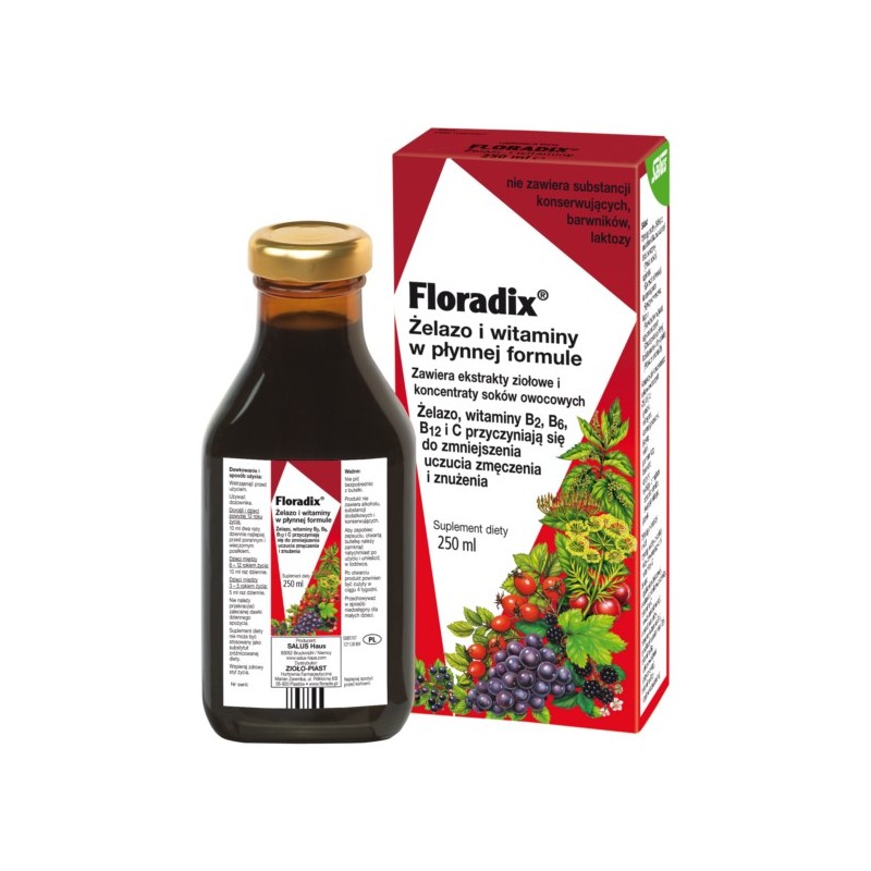 Zioło-Piast Floradix Żelazo I Witaminy 250 Ml Płyn