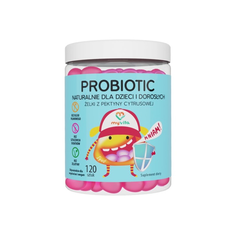 Myvita Żelki Naturalne Probiotic 120 szt jelita