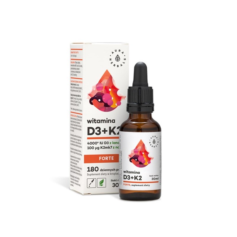 Aura Herbals Witamina D3 4000 Iu  K2 100 Mcg 30 ml