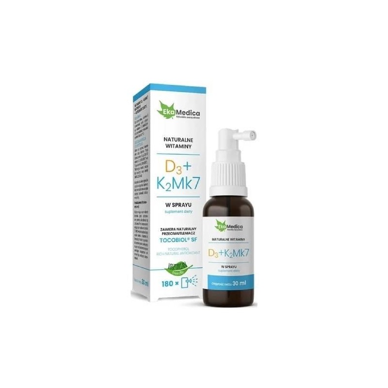 Ekamedica Witaminy  D3 + K2 Mk7 spray 30 ml