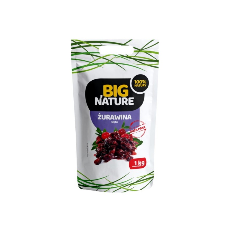Big Nature Żurawina Cięta 1 kg