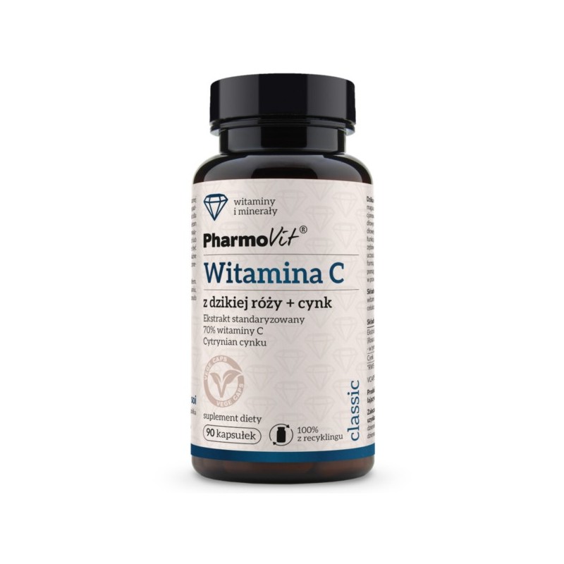 Pharmovit Witamina C z dzikiej róży + cynk 90 k