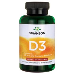 Swanson Witamina D3 1000 Iu 250 K