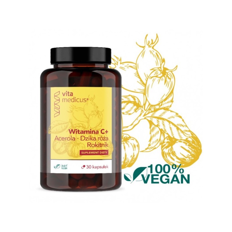 Vita medicus Witamina C+ Acerola Dzika róża Rokitn