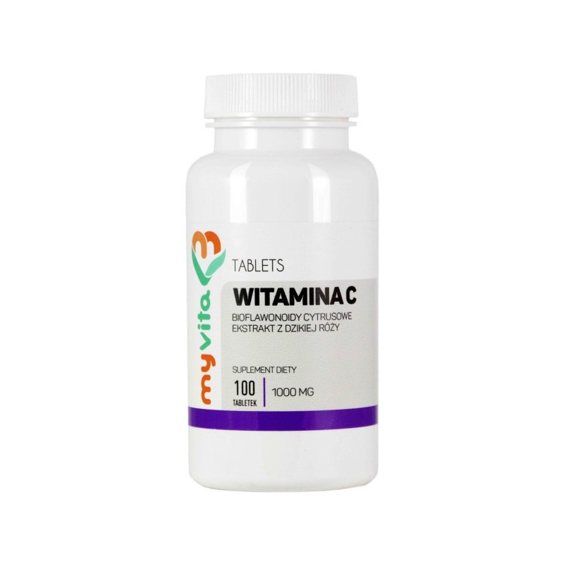 Myvita Witamina C Dzika Róża Bioflawonoidami 100 T