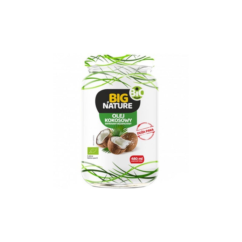 Big Nature Olej kokosowy RAFINOWANY BIO 480 ml