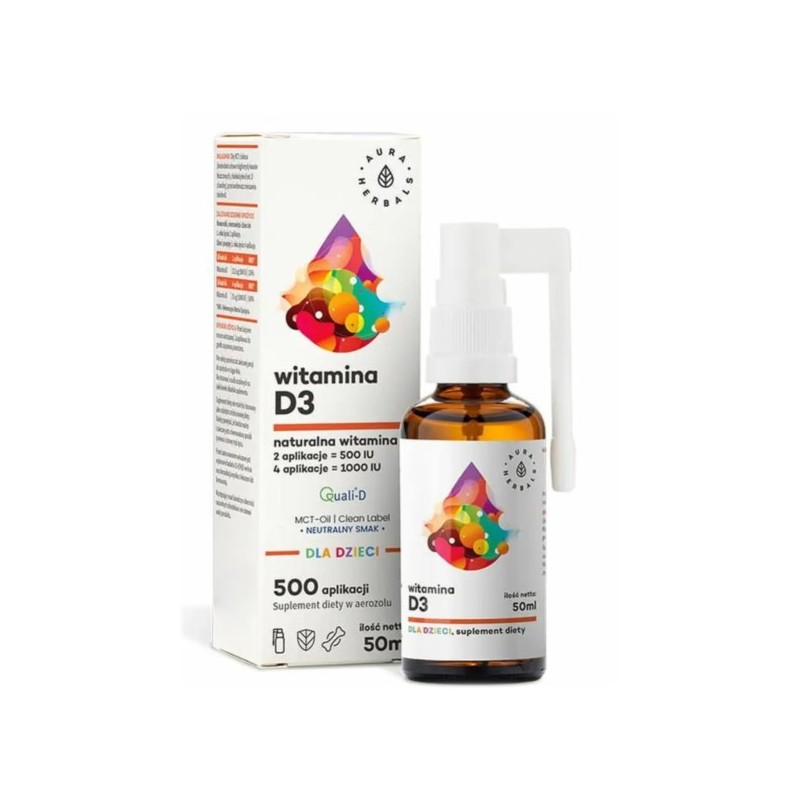 Aura Herbals Witamina D3 dla dzieci 50 ml MCT