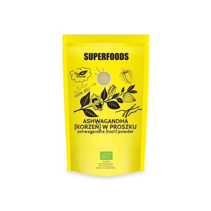 SUPERFOODS Ashwagandha w proszku 150g BIO PLANET