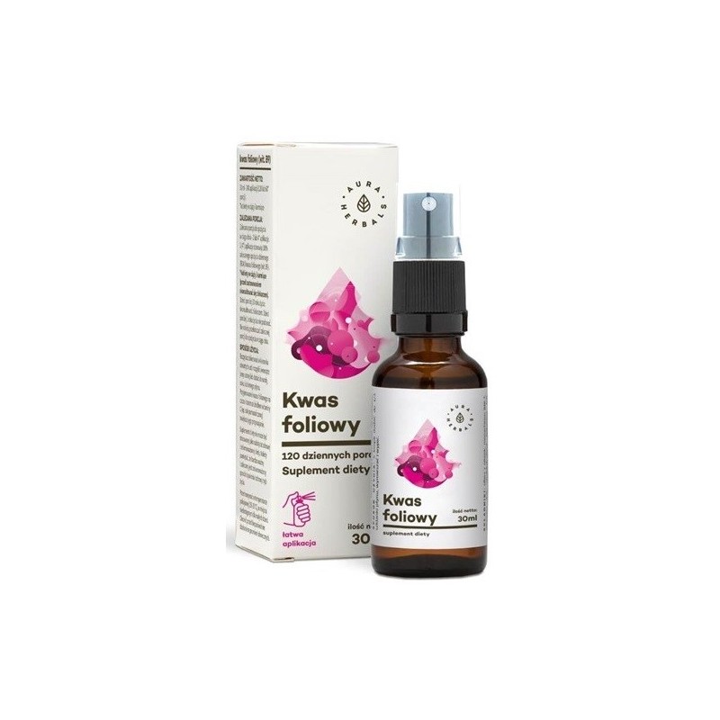 Aura Herbals Kwas Foliowy 30 Ml ciąża