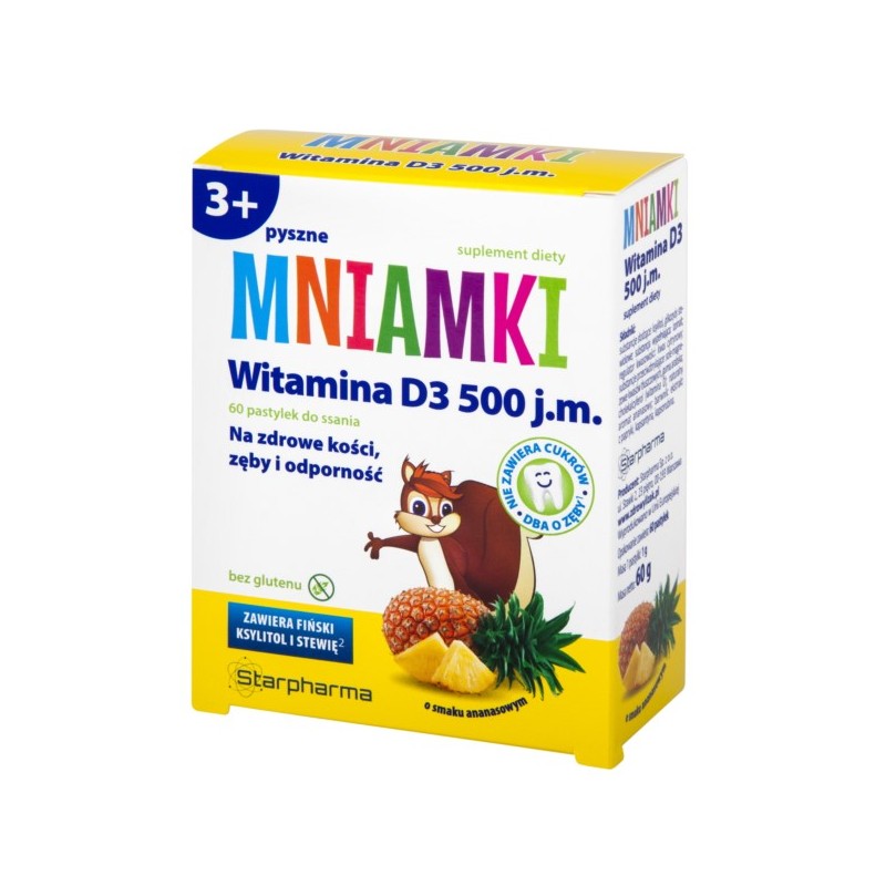 Starpharma Witamina D3 Mniamki Do Ssania 60 Pas