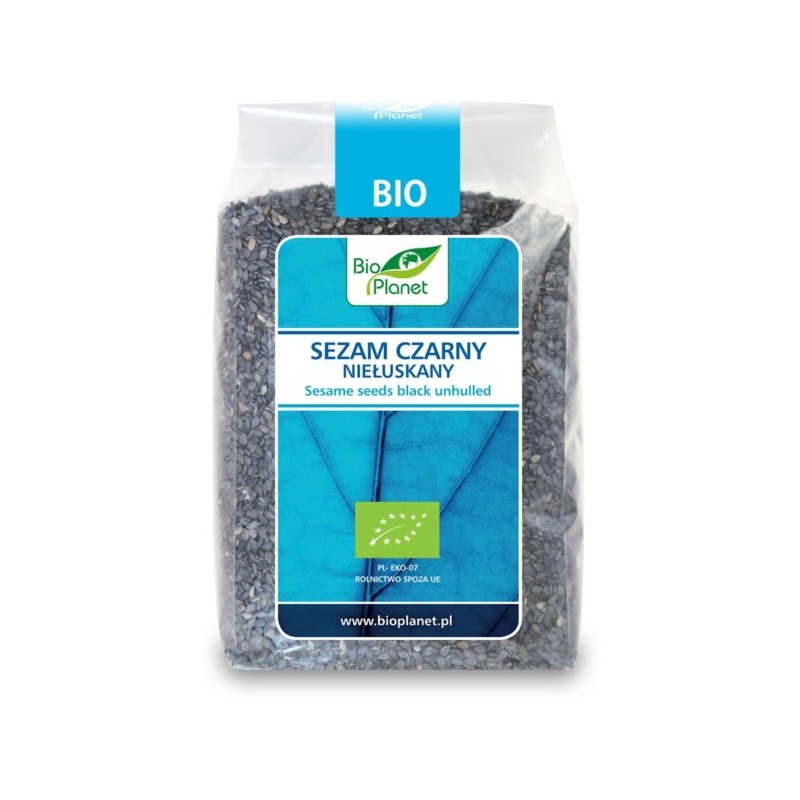 BIO PLANET Sezam czarny niełuskany BIO 400g