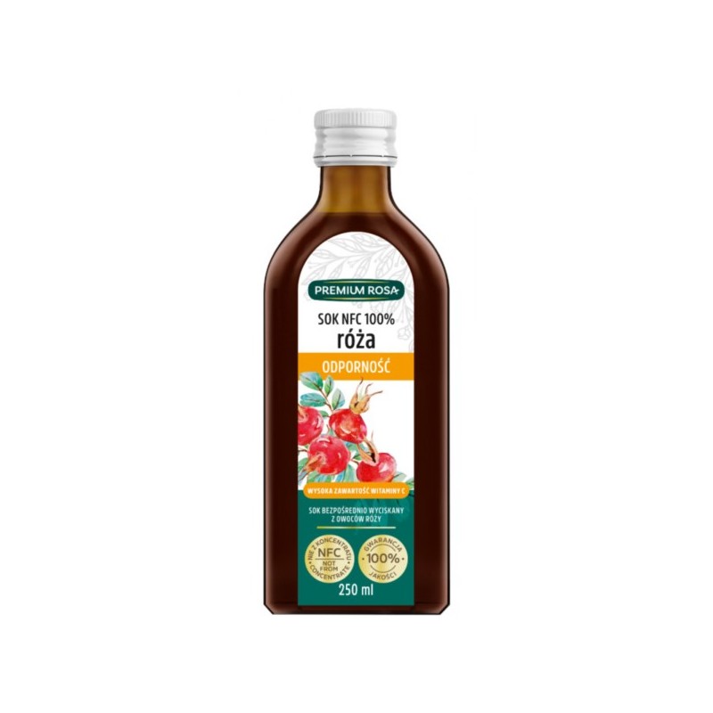 Premium Rosa Sok NFC Róża Odporność 250 ml