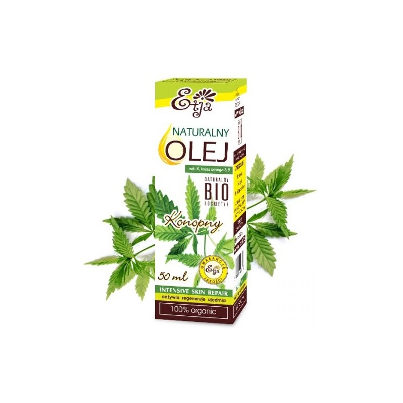 Etja Olej Konopny Bio 50Ml Łagodzi Trądzik, Egzemę