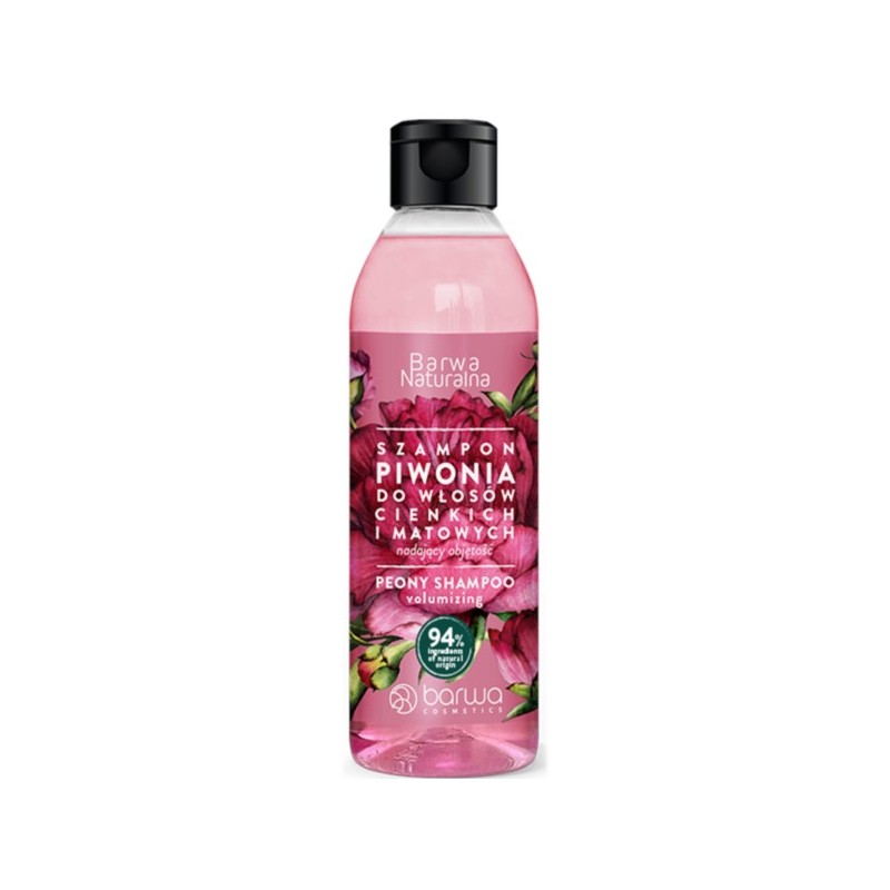 Barwa Szampon Piwonia 300 ml  nadaje objetość