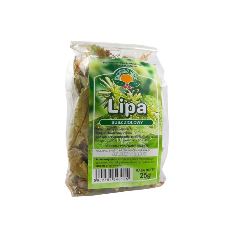 Natura Wita Lipa Kwiat 25G Działa Przeciwzapalnie