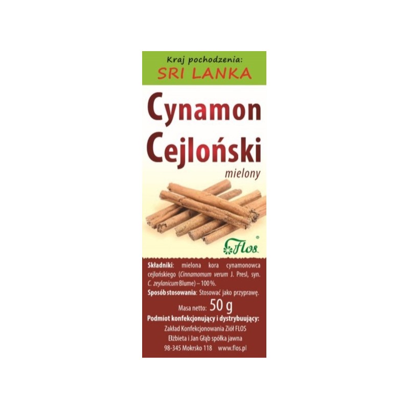 Flos Cynamon Cejloński Mielony 50G