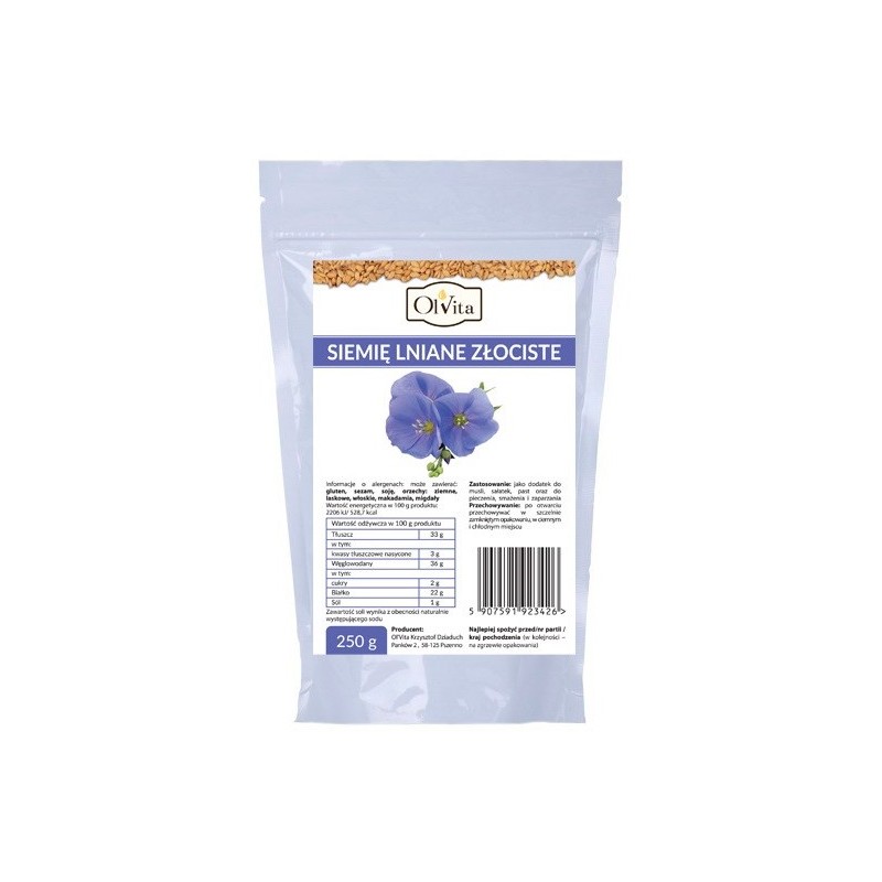 Olvita Siemię Lniane Złociste 250G
