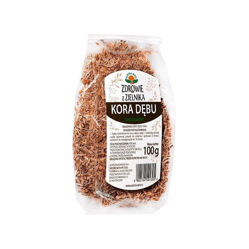 Natura Wita Kora Dębu 100G Działa Przeciwzapalnie