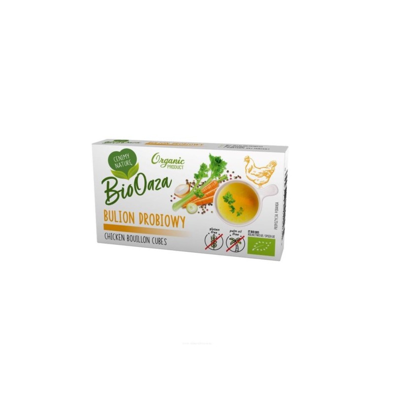BioOaza Bulion drobiowy, Kostka rosołowa 66g BIO