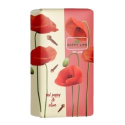 Happy Life mydło toaletowe Czerwony mak 180 g