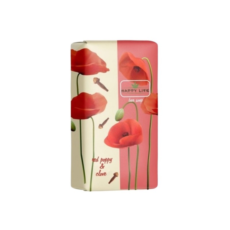 Happy Life mydło toaletowe Czerwony mak 180 g