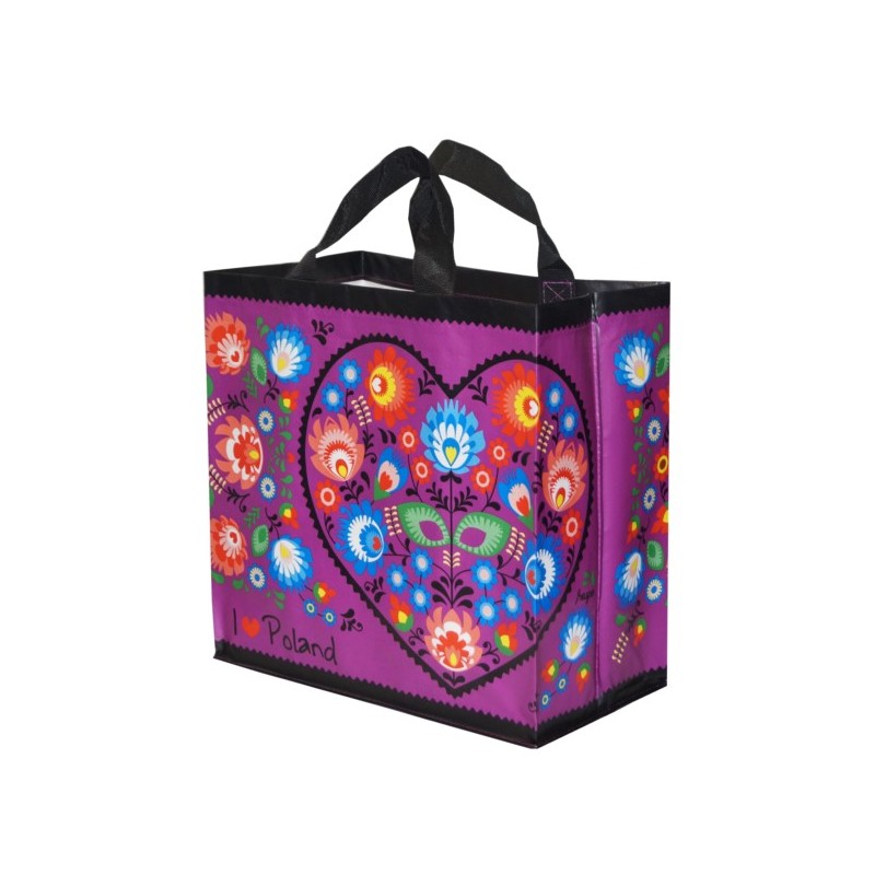 Torba Z Pp Esy-Floresy Serce Fioletowa 24l