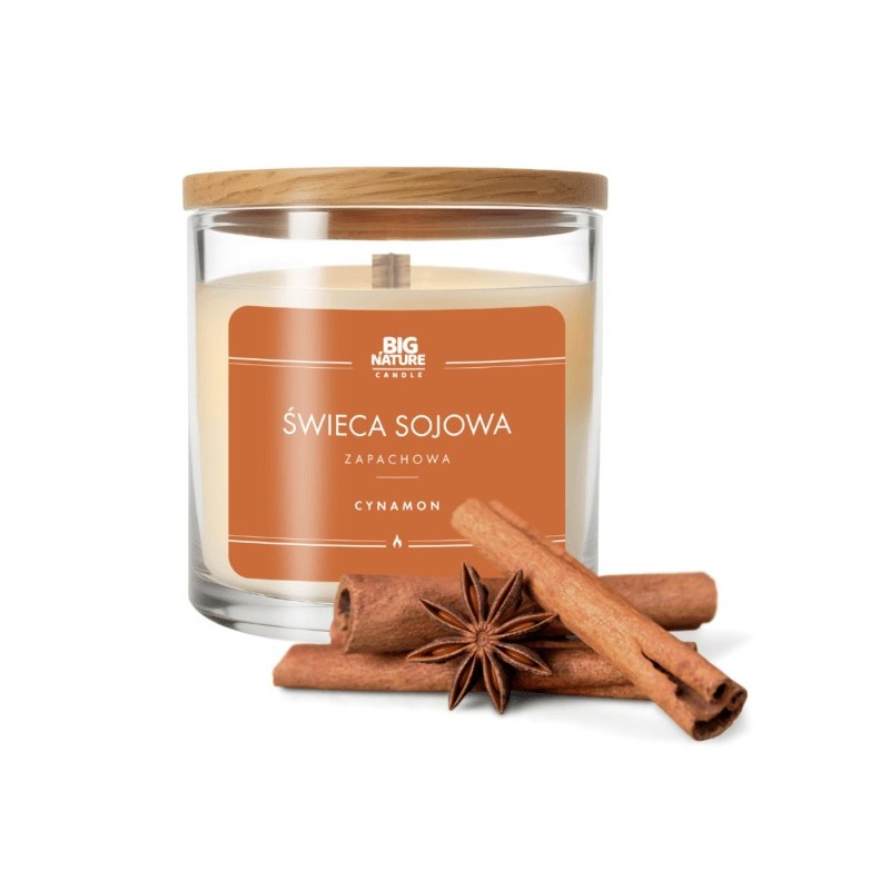 Big Nature Świeca Sojowa CYNAMON 215 g