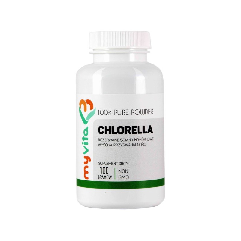 Myvita Chlorella Proszek 100 G Oczyszcanie