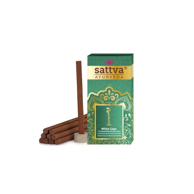 Sattva Kadzidła Słupkowe White Sage 10 szt