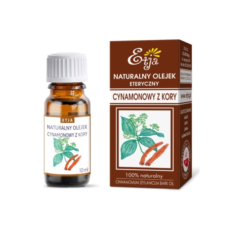Etja Olejek Cynamonowy 10Ml Działa Antybakteryjnie