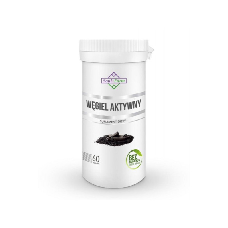 Soul Farm Premium Węgiel Aktywny 180 mg 60 k