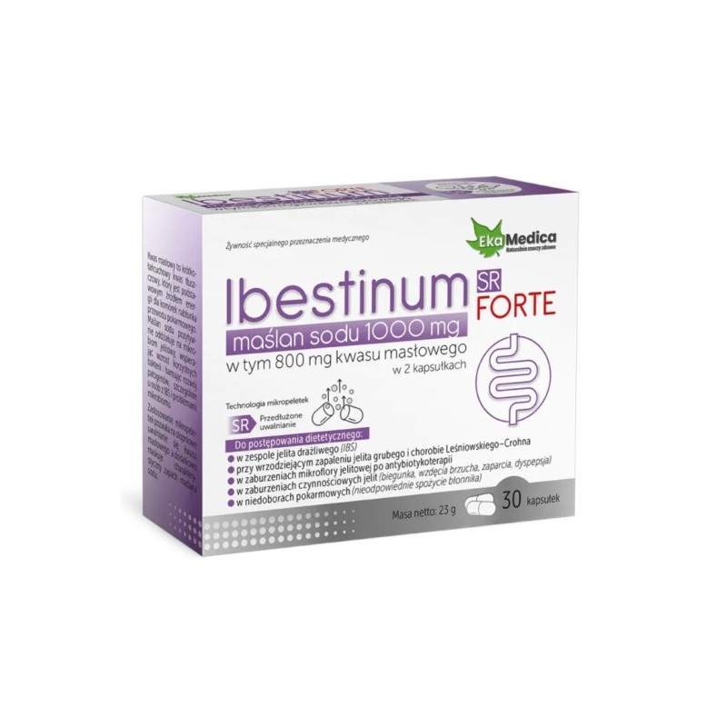 Ibestinum FORTE SR Maślan sodu 1000 mg 30 k