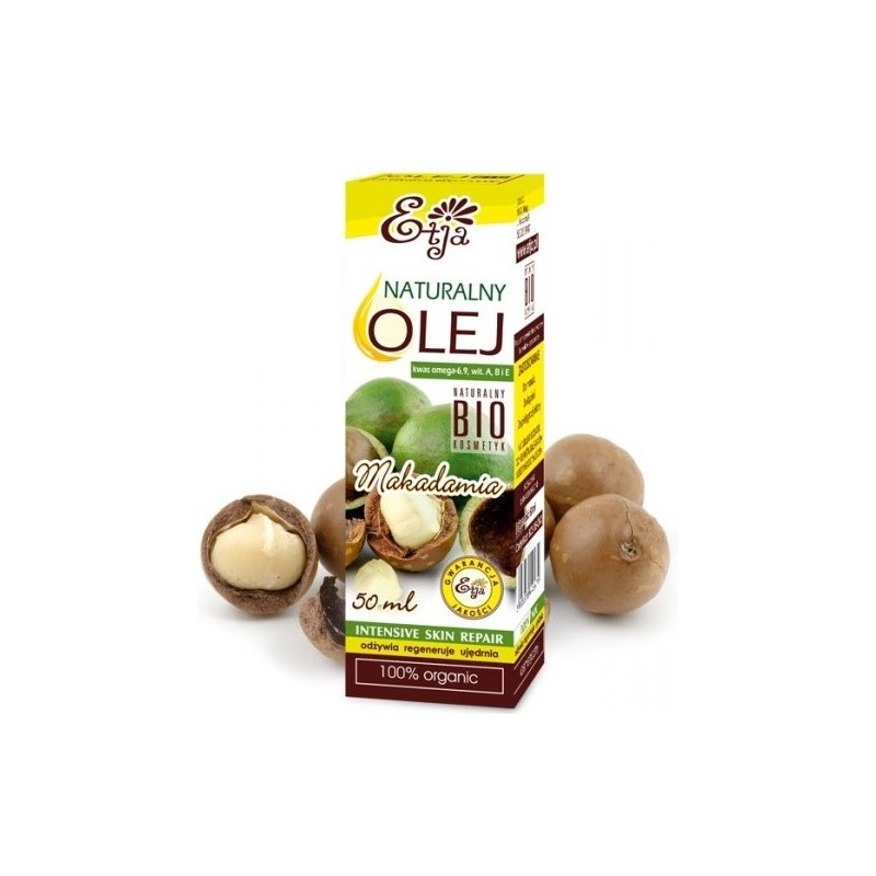 Etja Olej Makadamia Bio 50Ml Odżywia I Nawilża