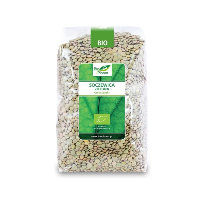 BIO PLANET Soczewica zielona BIO 1kg