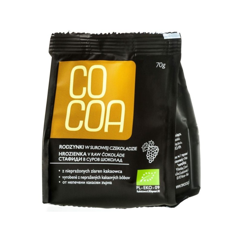 Cocoa Rodzynki w surowej czekoladzie BIO 70g