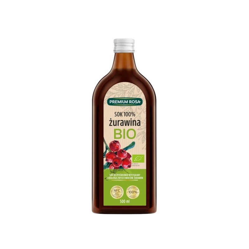 Premium Rosa BIO Sok z Żurawiny 100% 500 ml