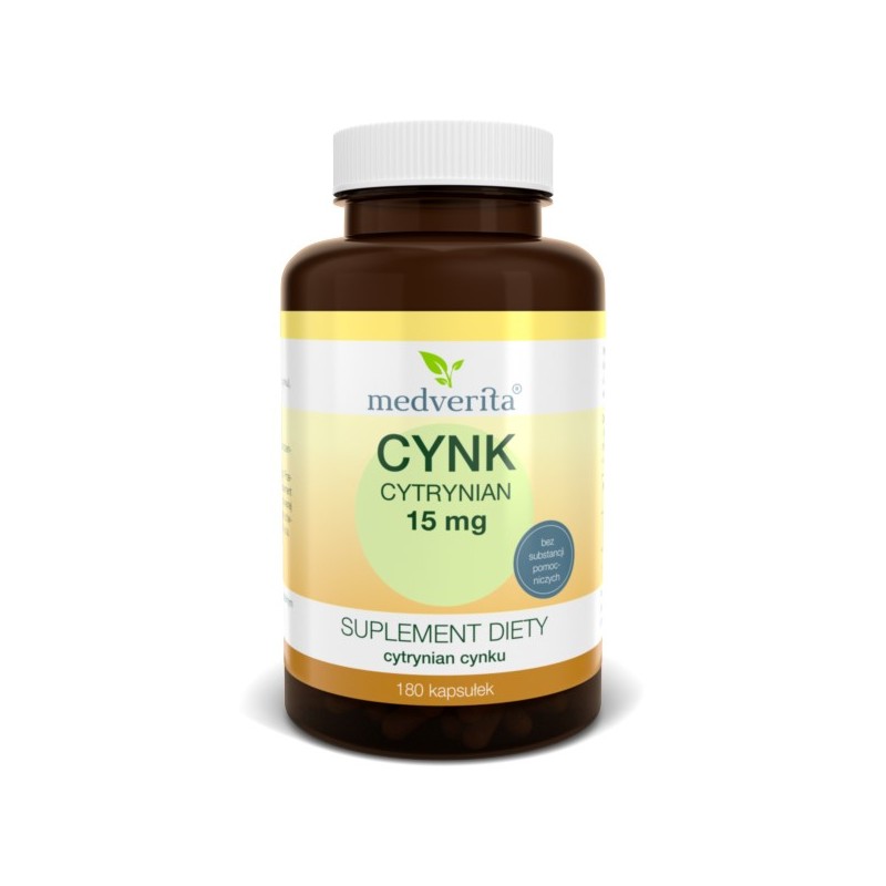 Medverita Cynk cytrynian 15 mg 180 K