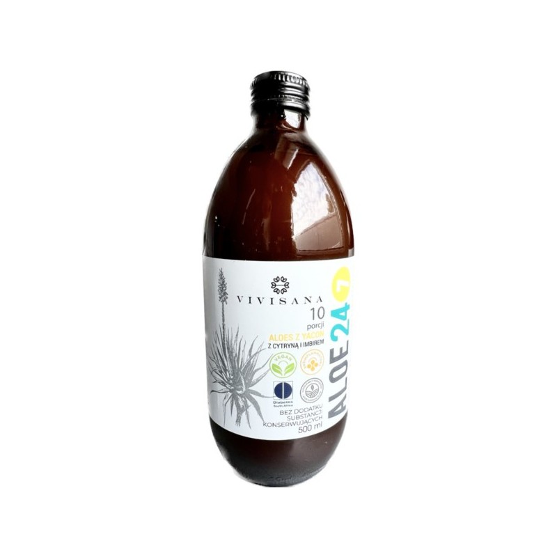 VIVISANA Sok z Aloesu 24/7  Imbir Cytryna 500 ml
